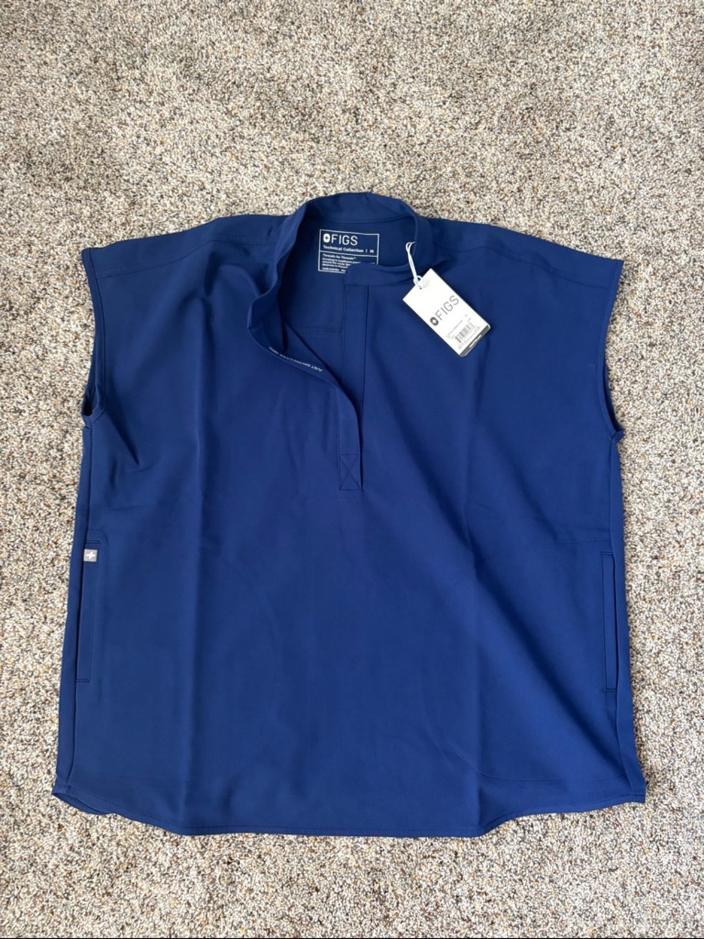 FIGS sapphire blue Raphael scrub Top